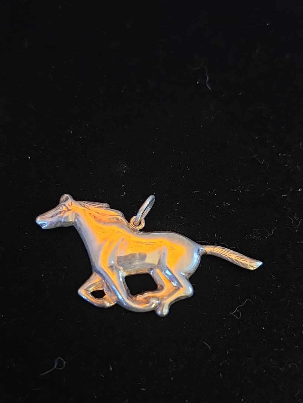 Sterling Silver 925 Stamped Horse Pendant Charm